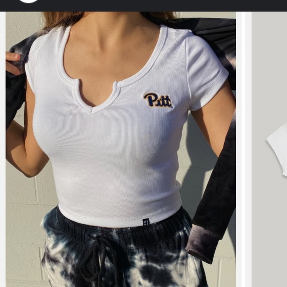 Hype And Vice Cali Tee White Cropped SDSU San Diego State Aztecs NWT Size M - Picture 4 of 13